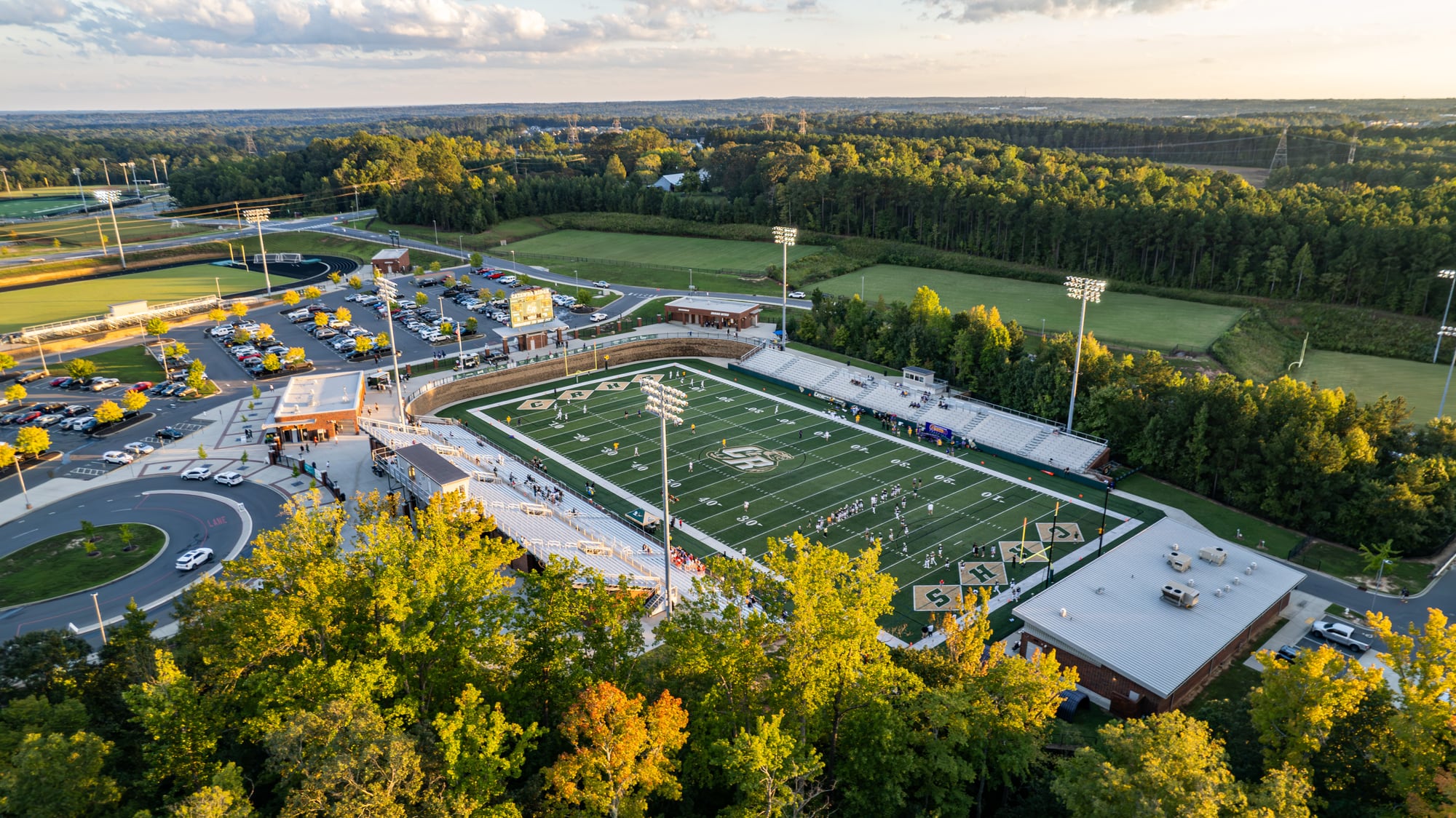 Catawba Ridge High School football stadium before a game