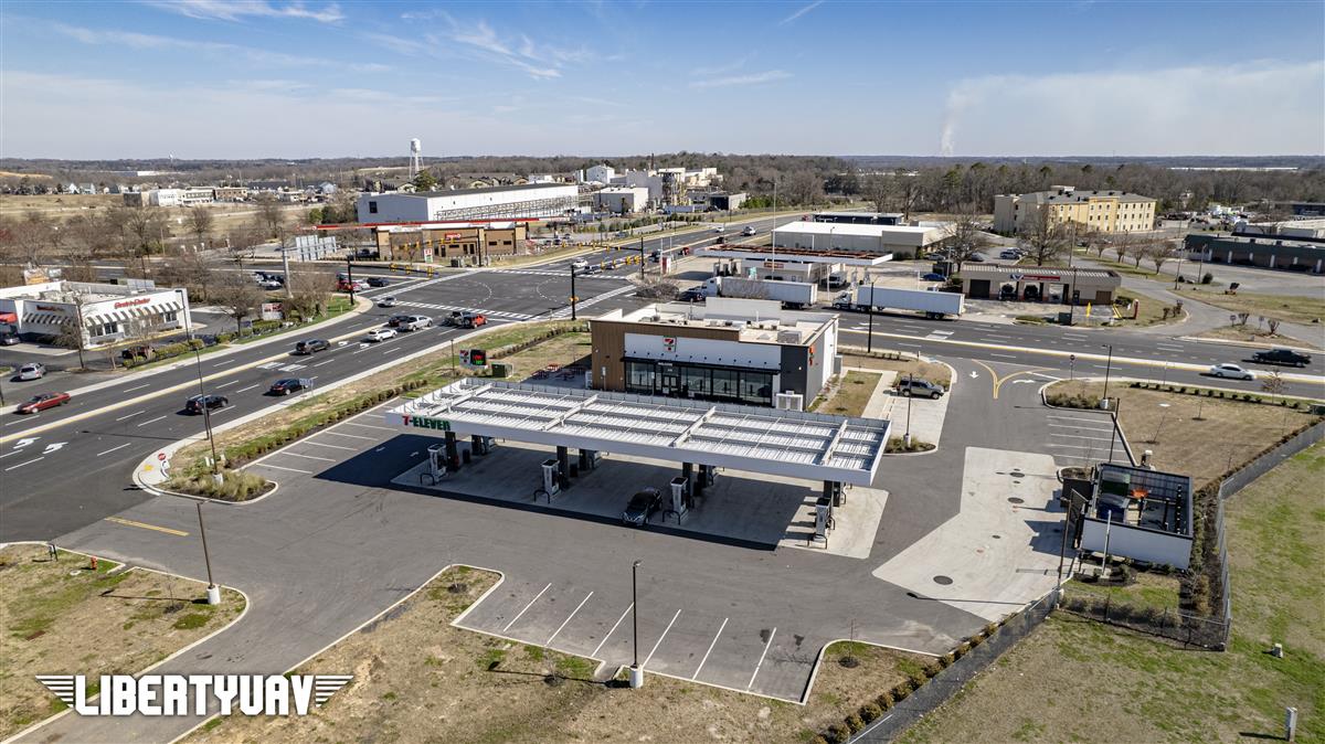 7-Eleven commercial property in Rock Hill viewed from above