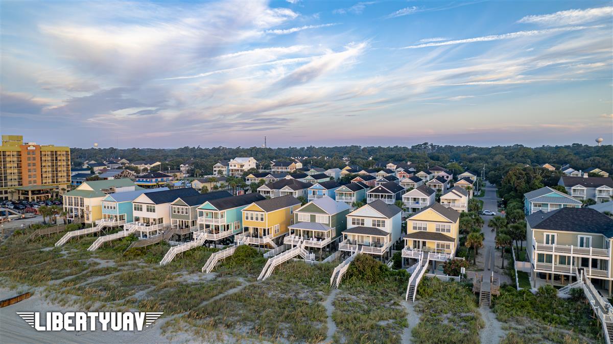 Oceanfront residential homes, Surfside Beach, SC