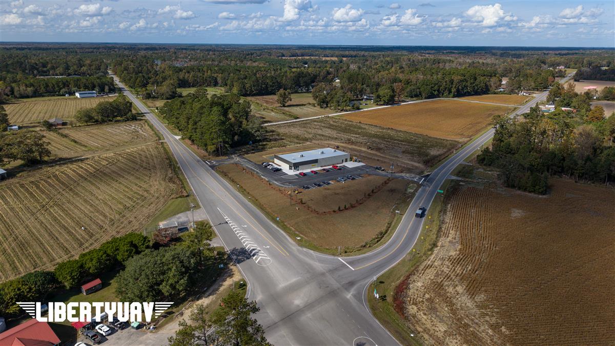 Dollar General commercial property in Loris, SC viewed from above
