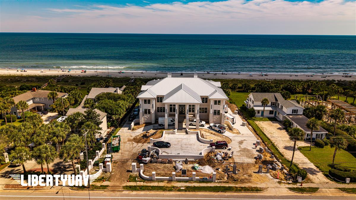 Oceanfront home under construction near 48th Avenue North, Myrtle Beach, SC