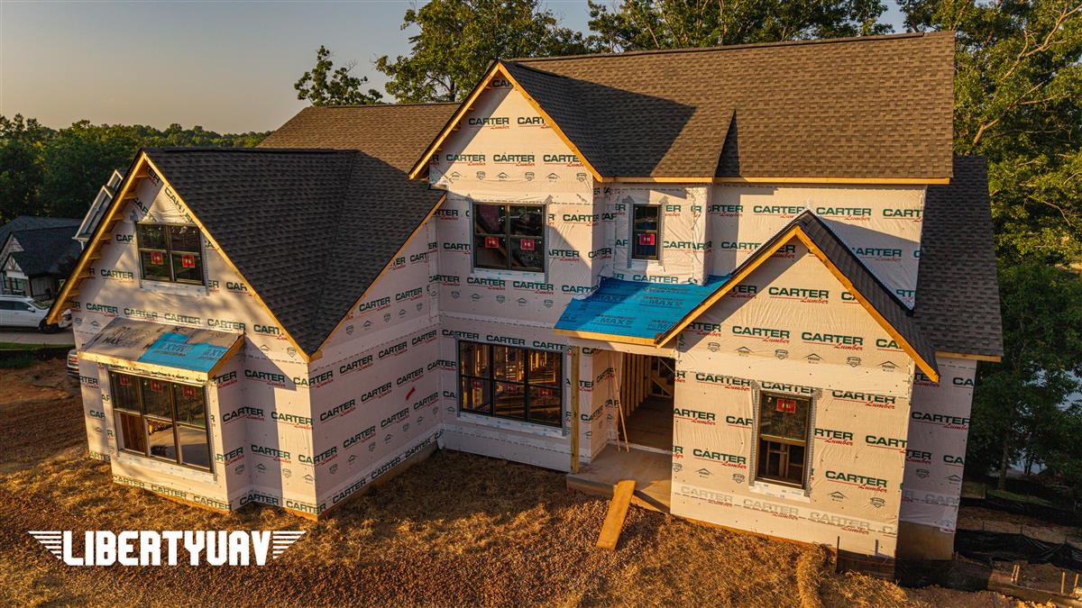 Construction progress at a Rivergrass Lane home, Lake Wylie, SC