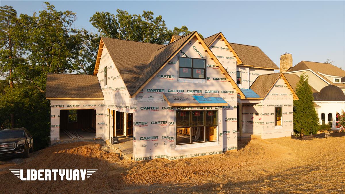 Construction progress at a Rivergrass Lane home, Lake Wylie, SC